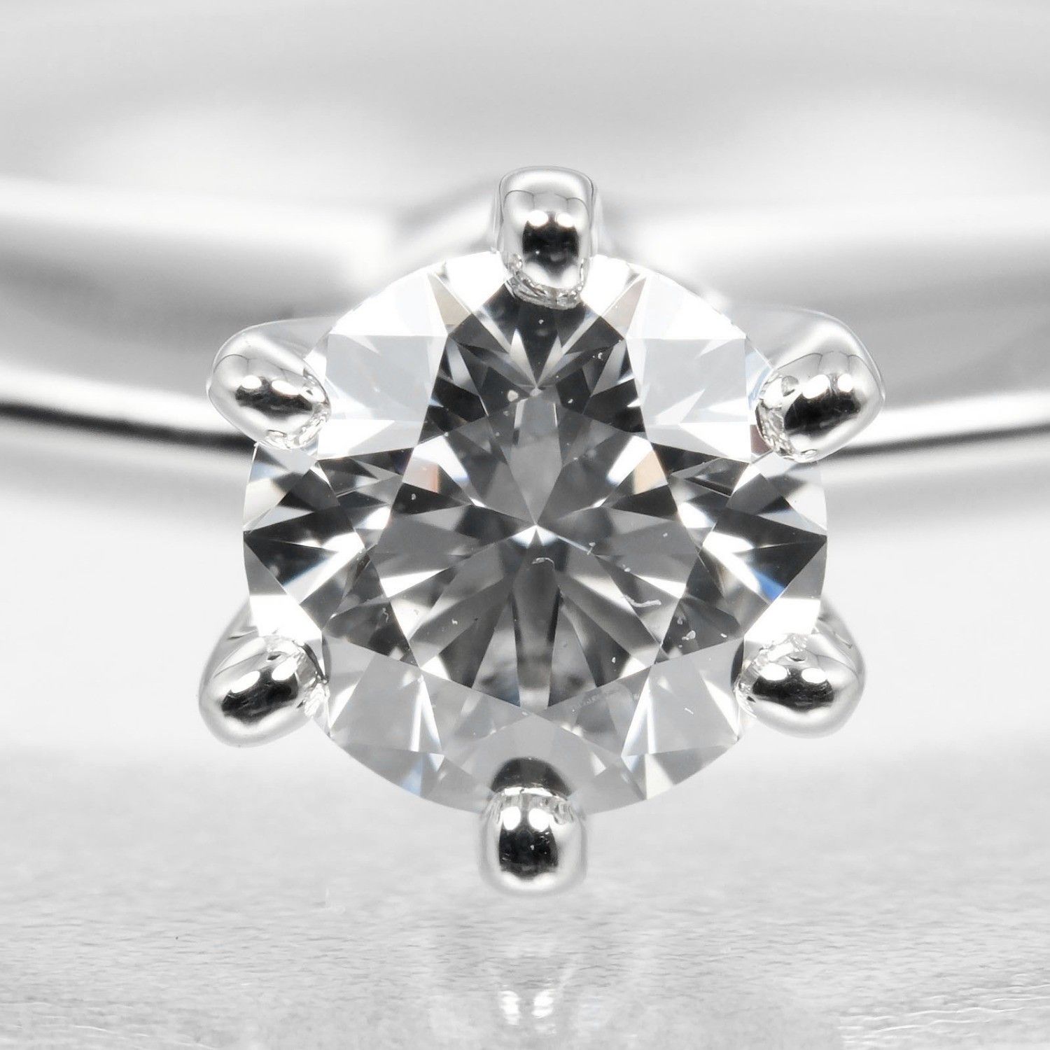Tiffany & Co. Tiffany & Co. Tiffany Setting Solitaire Ring Platinum with RBC Diamond F/VS1 Size ONE SIZE - 3 Thumbnail