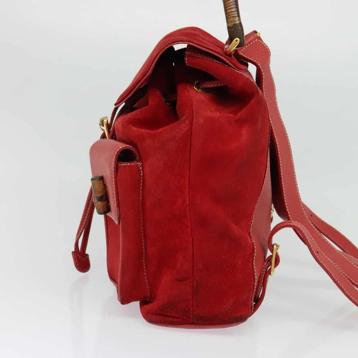 Gucci Gucci Bamboo Tassel Backpack Suede Size ONE SIZE - 3 Thumbnail