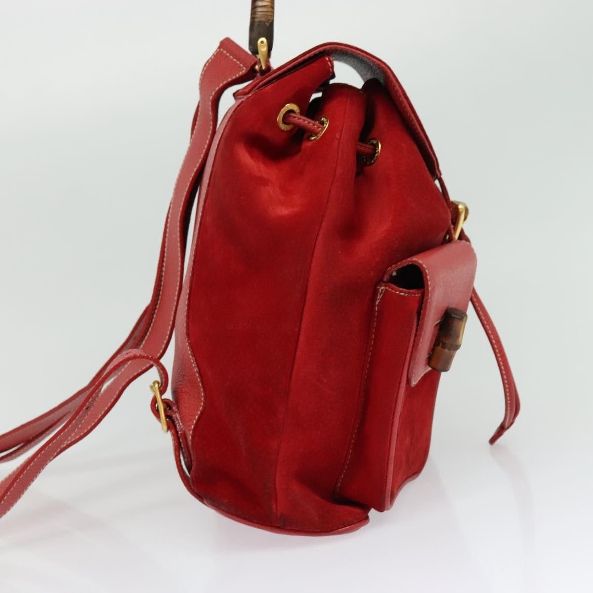 Gucci Gucci Bamboo Tassel Backpack Suede Size ONE SIZE - 4 Thumbnail