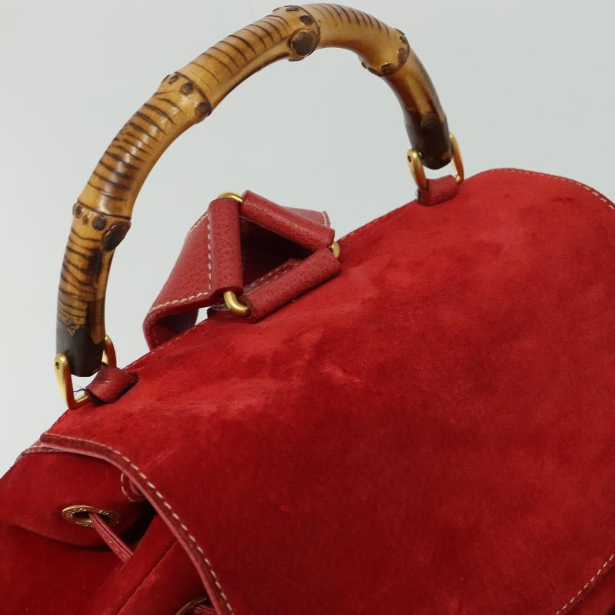 Gucci Gucci Bamboo Tassel Backpack Suede Size ONE SIZE - 8 Thumbnail