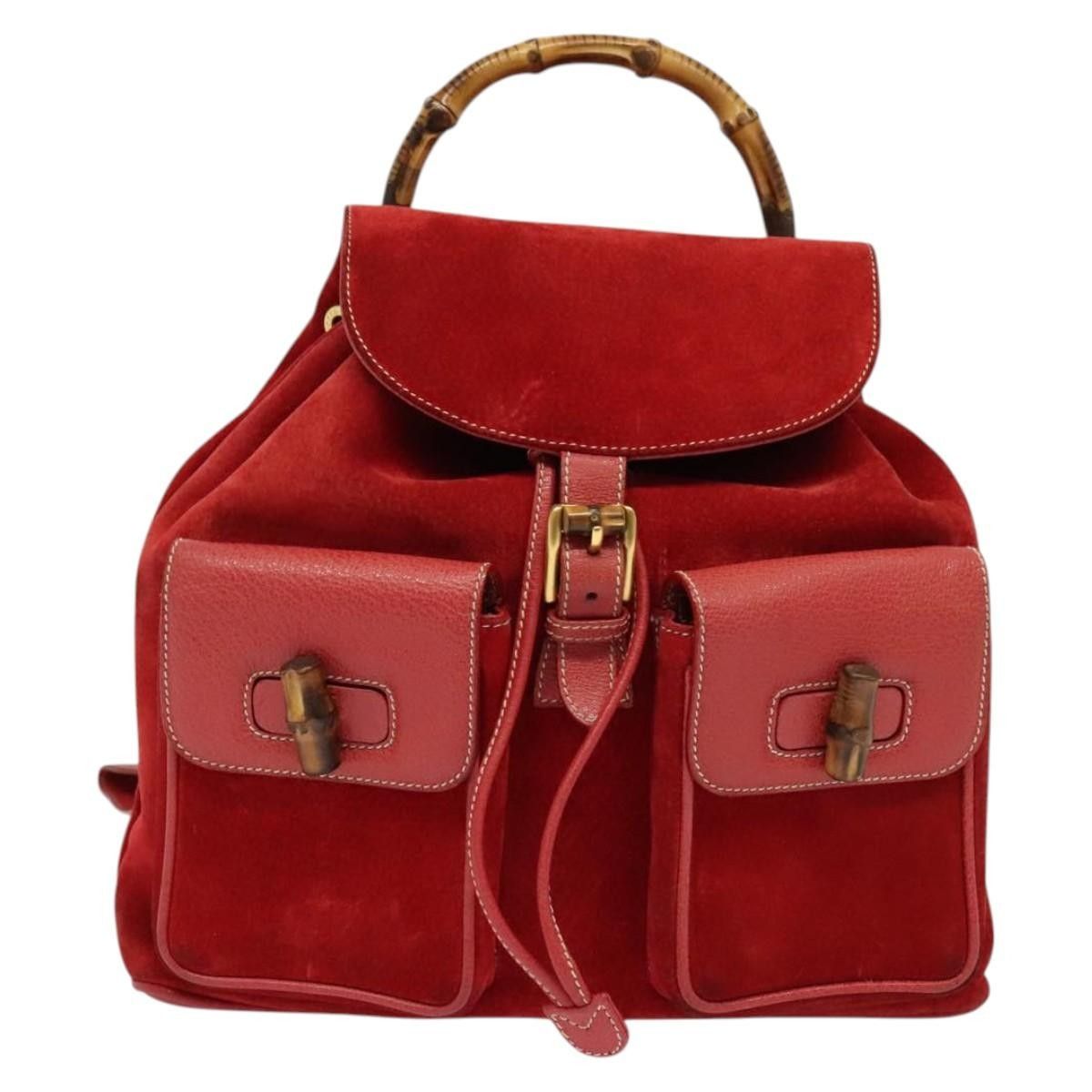 Gucci Gucci Bamboo Tassel Backpack Suede Size ONE SIZE - 18 Thumbnail