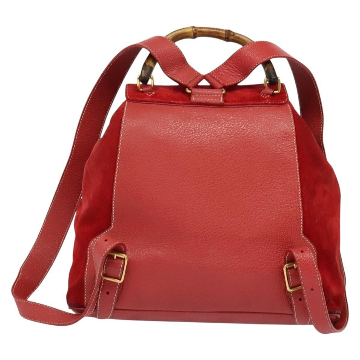 Gucci Gucci Bamboo Tassel Backpack Suede Size ONE SIZE - 2 Thumbnail