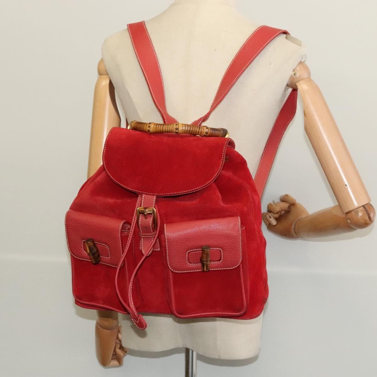 Gucci Gucci Bamboo Tassel Backpack Suede Size ONE SIZE - 14 Thumbnail