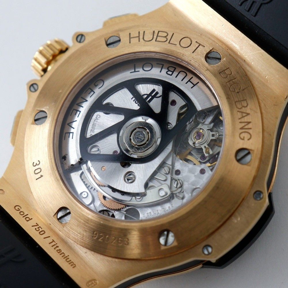 Hublot Hublot Big Bang Evolution Chronograph Automatic Watch Rose Gold and Rubber Size ONE SIZE - 4 Thumbnail