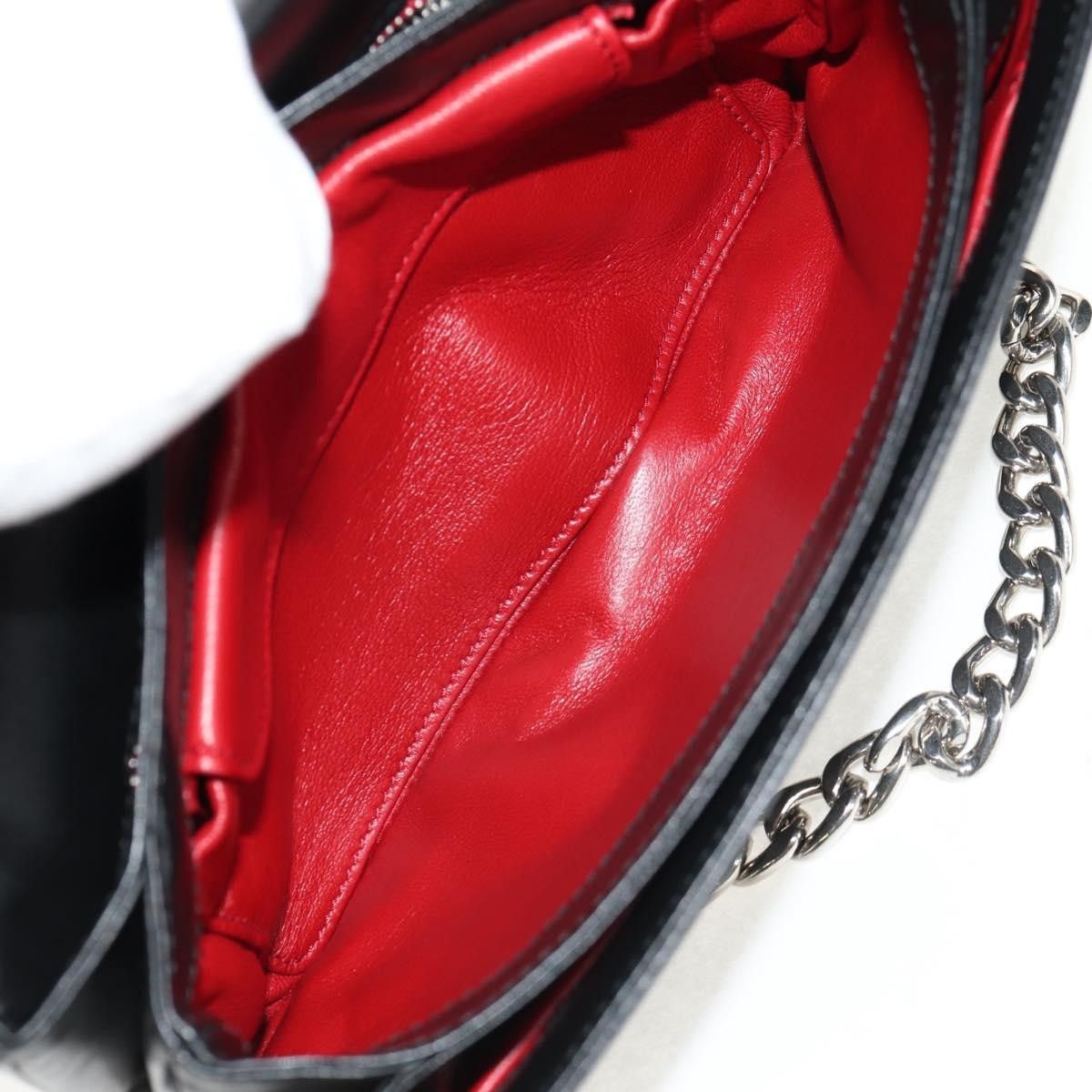 Prada Prada Grommet Chain Flap Shoulder Bag Tessuto with Soft Calf Size ONE SIZE - 24 Thumbnail