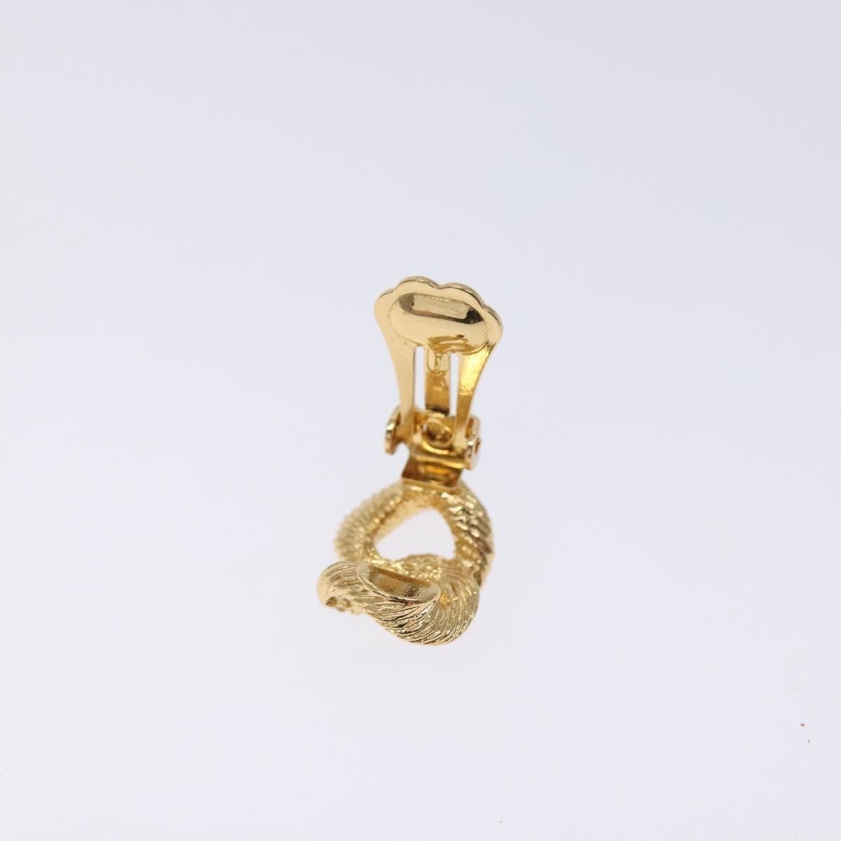 Dior Christian Dior Vintage Chain Link Clip-On Earrings Metal with Crystals Size ONE SIZE - 4 Thumbnail