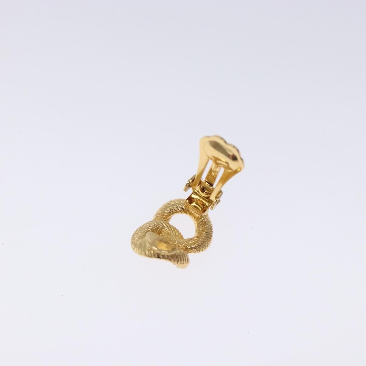 Dior Christian Dior Vintage Chain Link Clip-On Earrings Metal with Crystals Size ONE SIZE - 7 Thumbnail