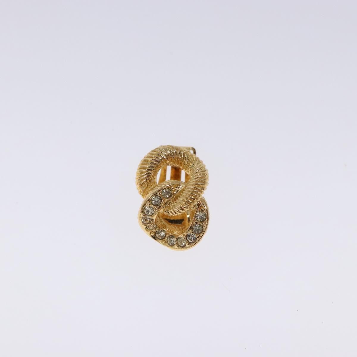 Dior Christian Dior Vintage Chain Link Clip-On Earrings Metal with Crystals Size ONE SIZE - 5 Thumbnail