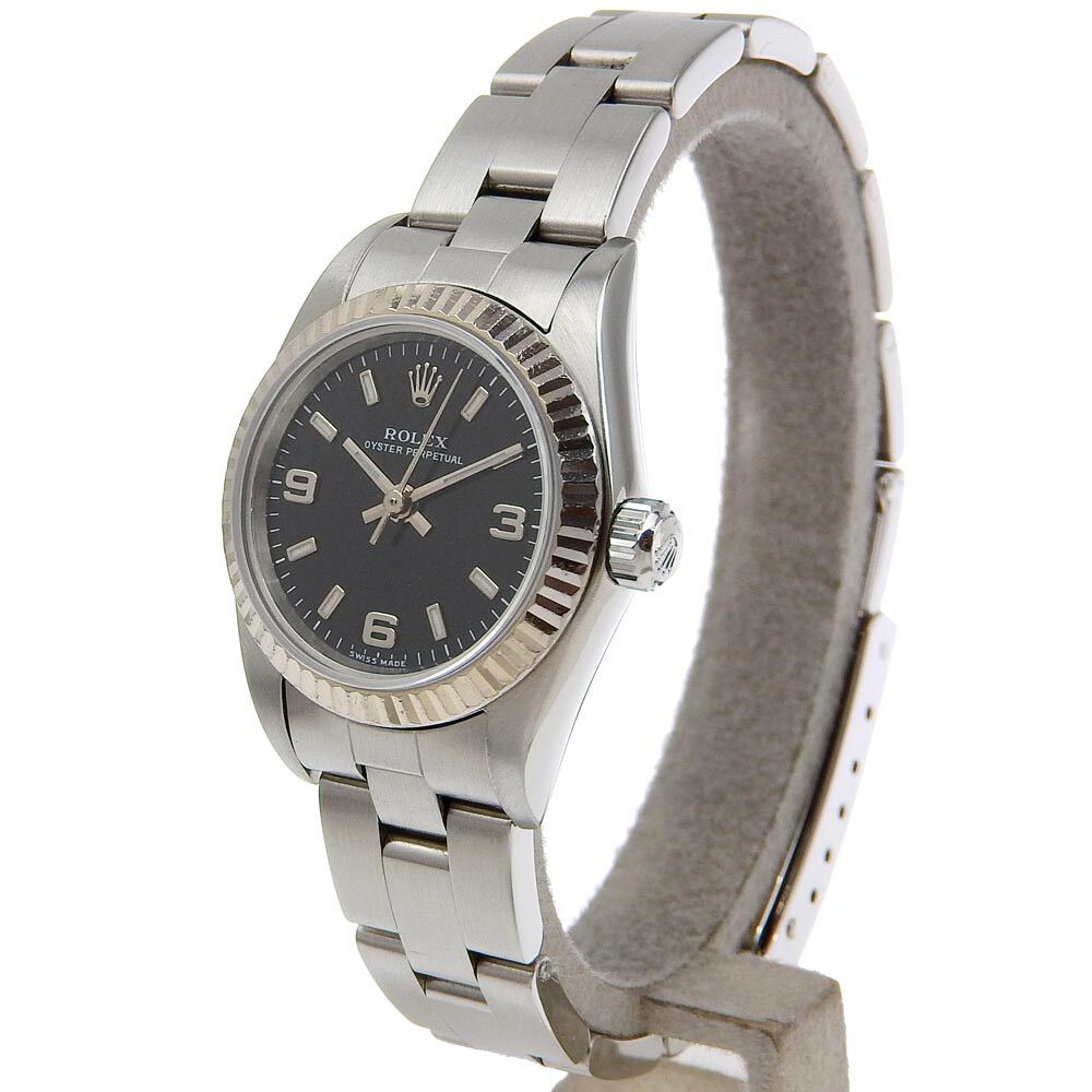Rolex Rolex Oyster Perpetual Automatic Watch Stainless Steel and White Gold Size ONE SIZE - 9 Thumbnail