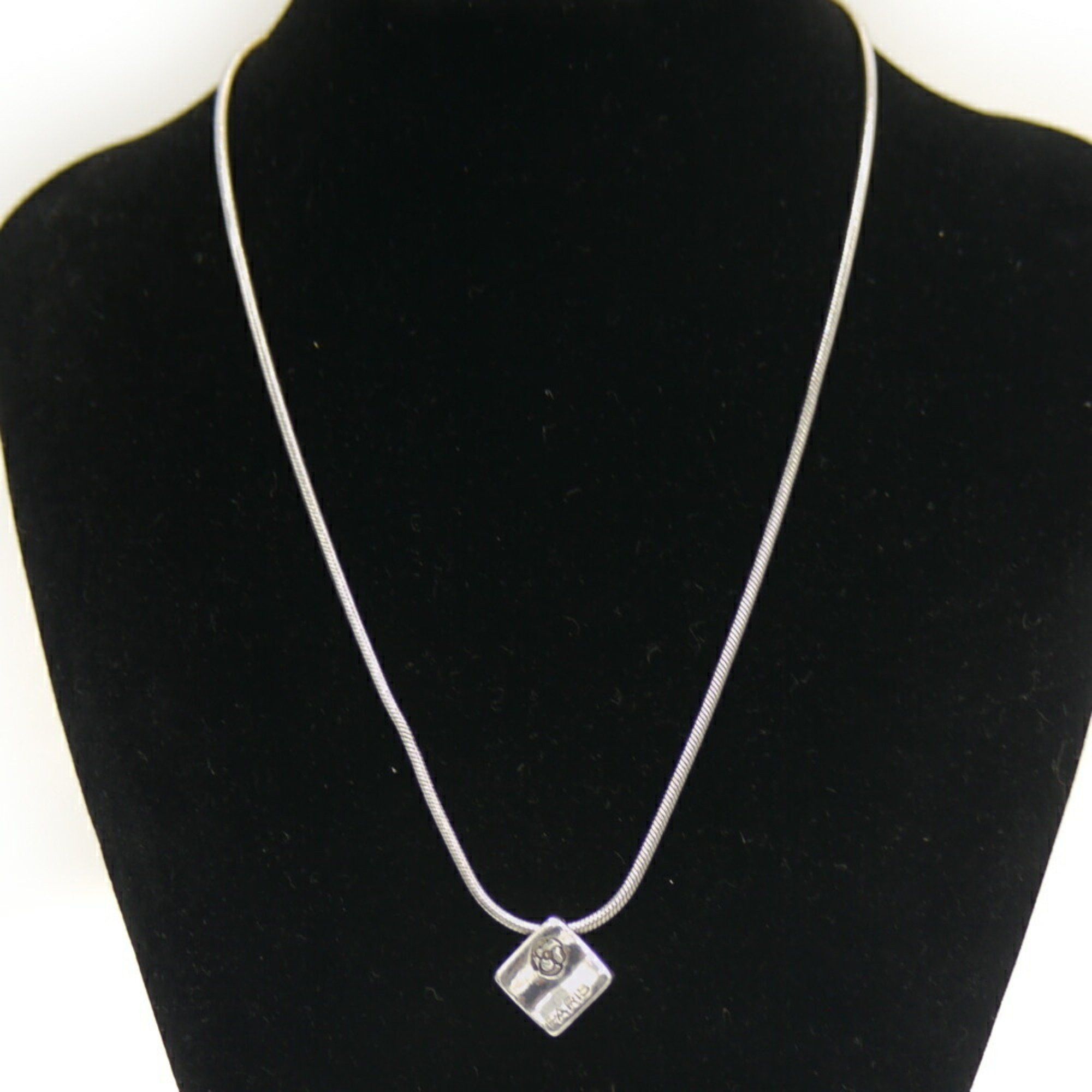 Chanel CHANEL Camellia pendant necklace silver 925 Size ONE SIZE - 6 Thumbnail