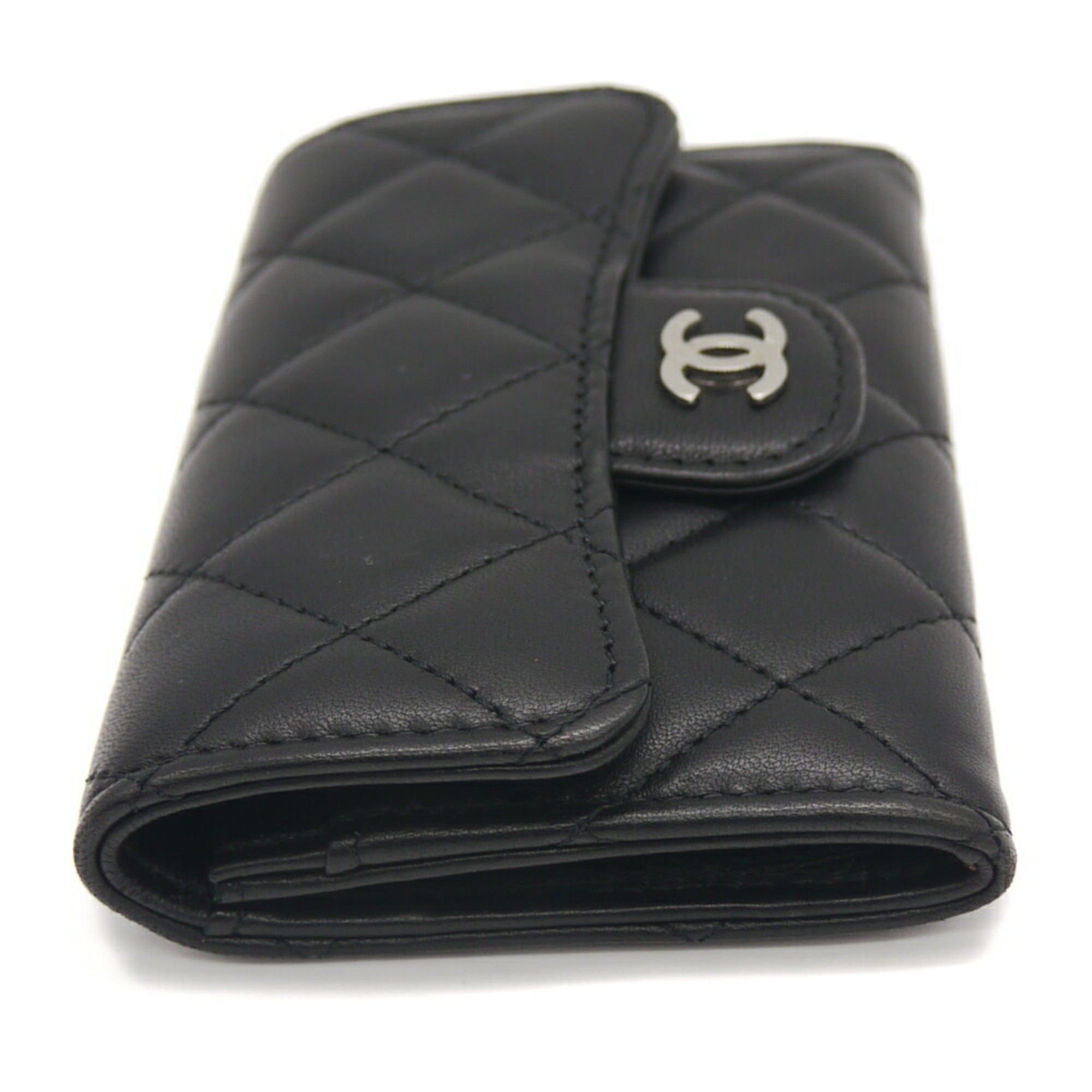 Chanel CHANEL Matelasse Lambskin Card Holder Business Case Black A80799 Size ONE SIZE - 3 Thumbnail