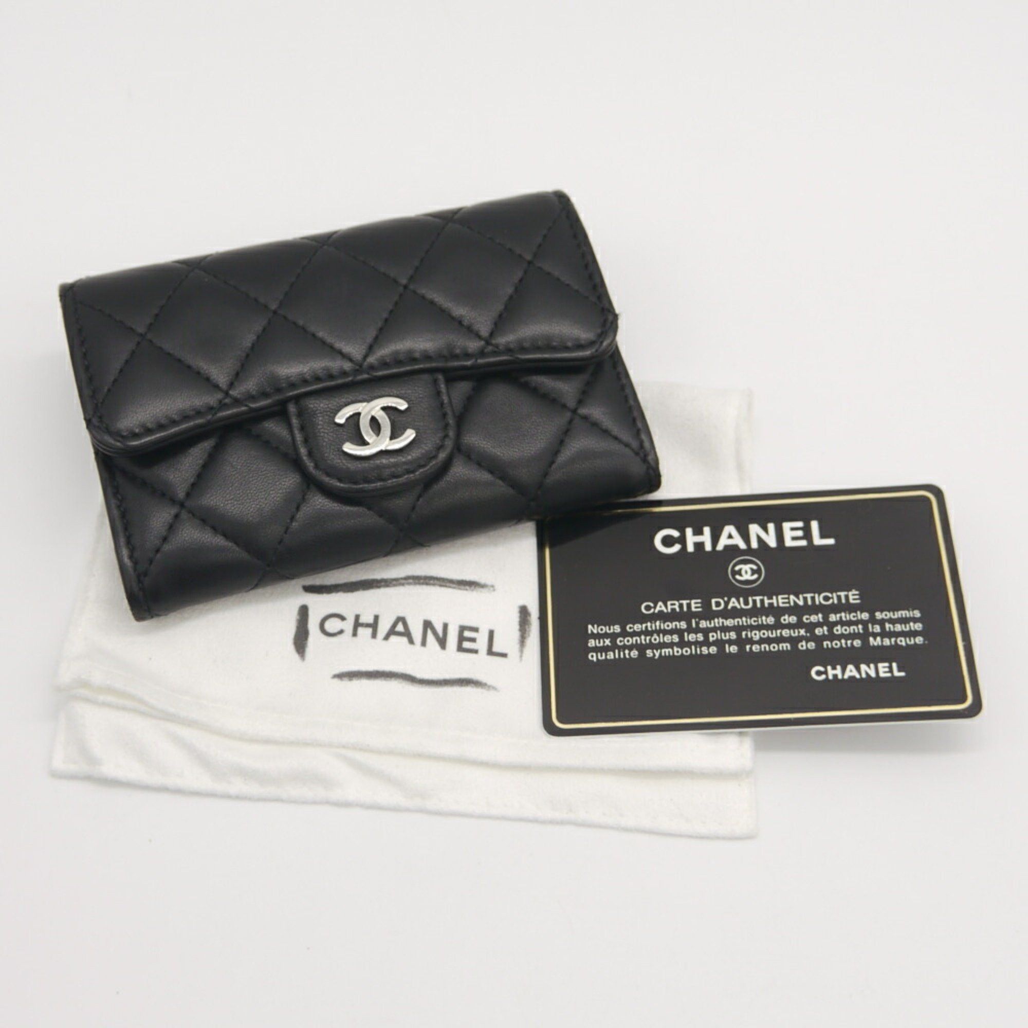 Chanel CHANEL Matelasse Lambskin Card Holder Business Case Black A80799 Size ONE SIZE - 8 Thumbnail