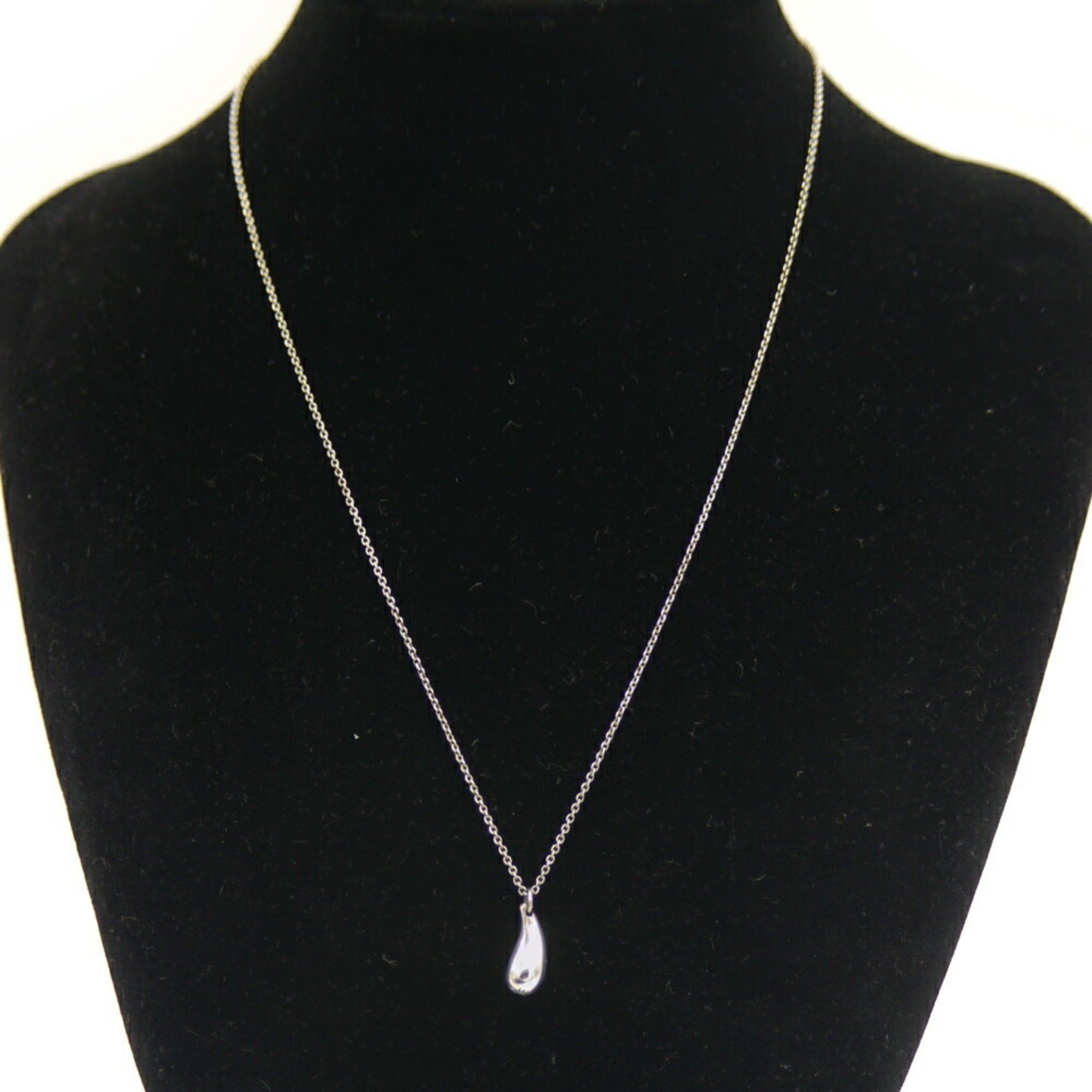 Tiffany & Co. TIFFANY & Co. Tiffany Elsa Peretti Teardrop Pendant Necklace Silver 925 Azuki Chain Size ONE SIZE - 6 Thumbnail