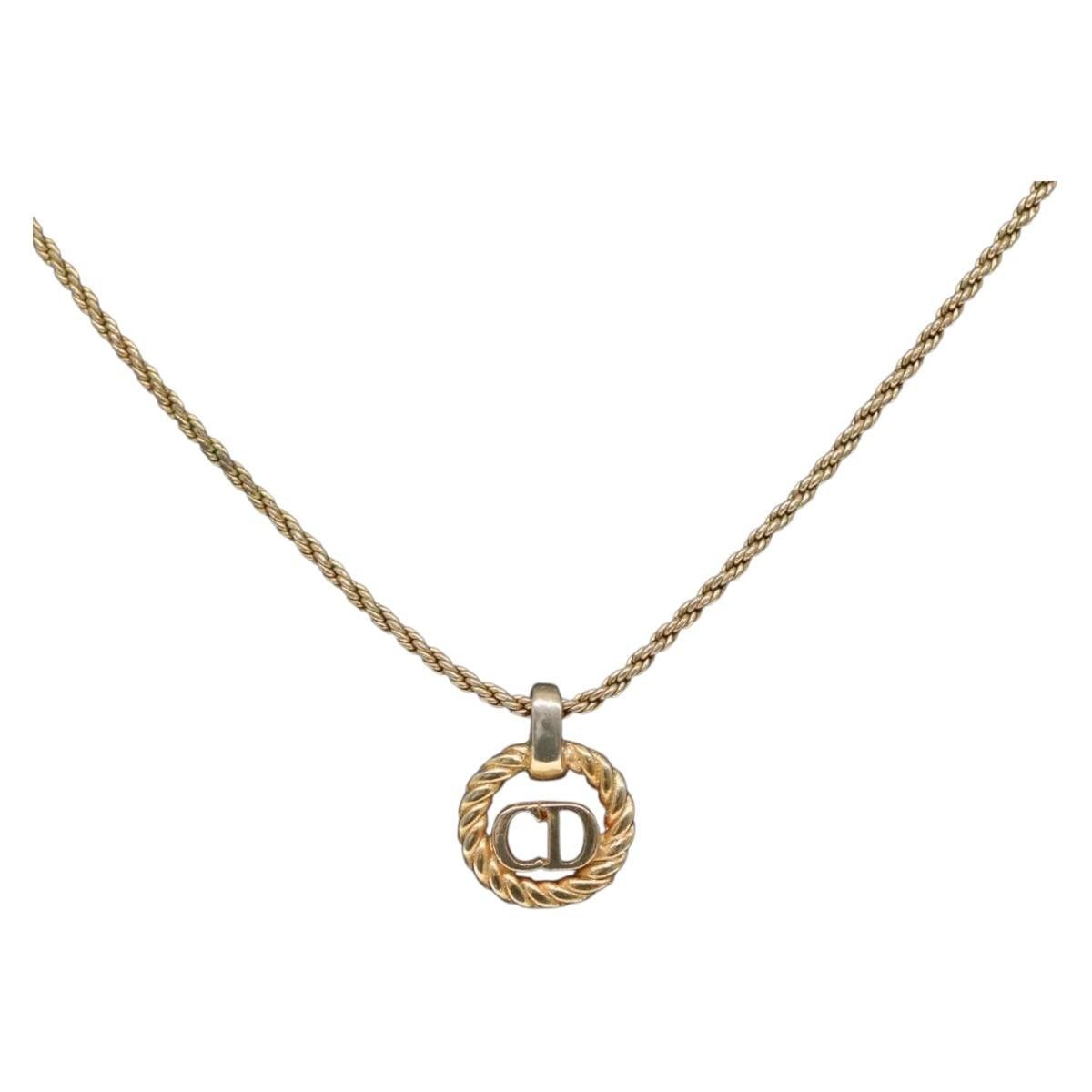 Dior Christian Dior CD Pendant Necklace Gold-plated Size ONE SIZE - 2 Thumbnail