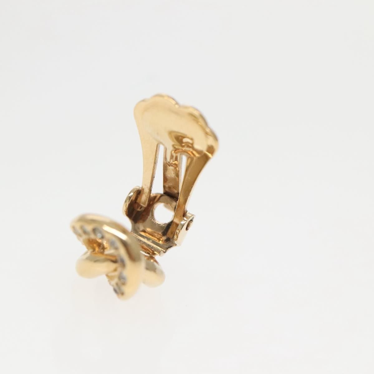 Dior Christian Dior Vintage Chain Link Clip-On Earrings Metal with Crystals Size ONE SIZE - 9 Thumbnail