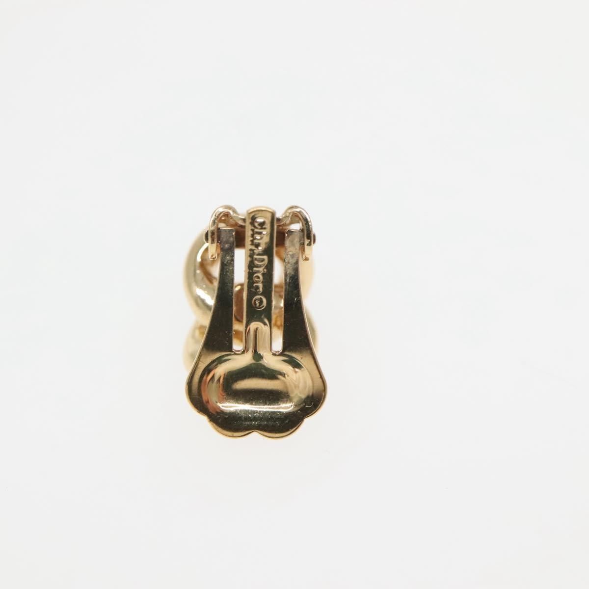 Dior Christian Dior Vintage Chain Link Clip-On Earrings Metal with Crystals Size ONE SIZE - 3 Thumbnail