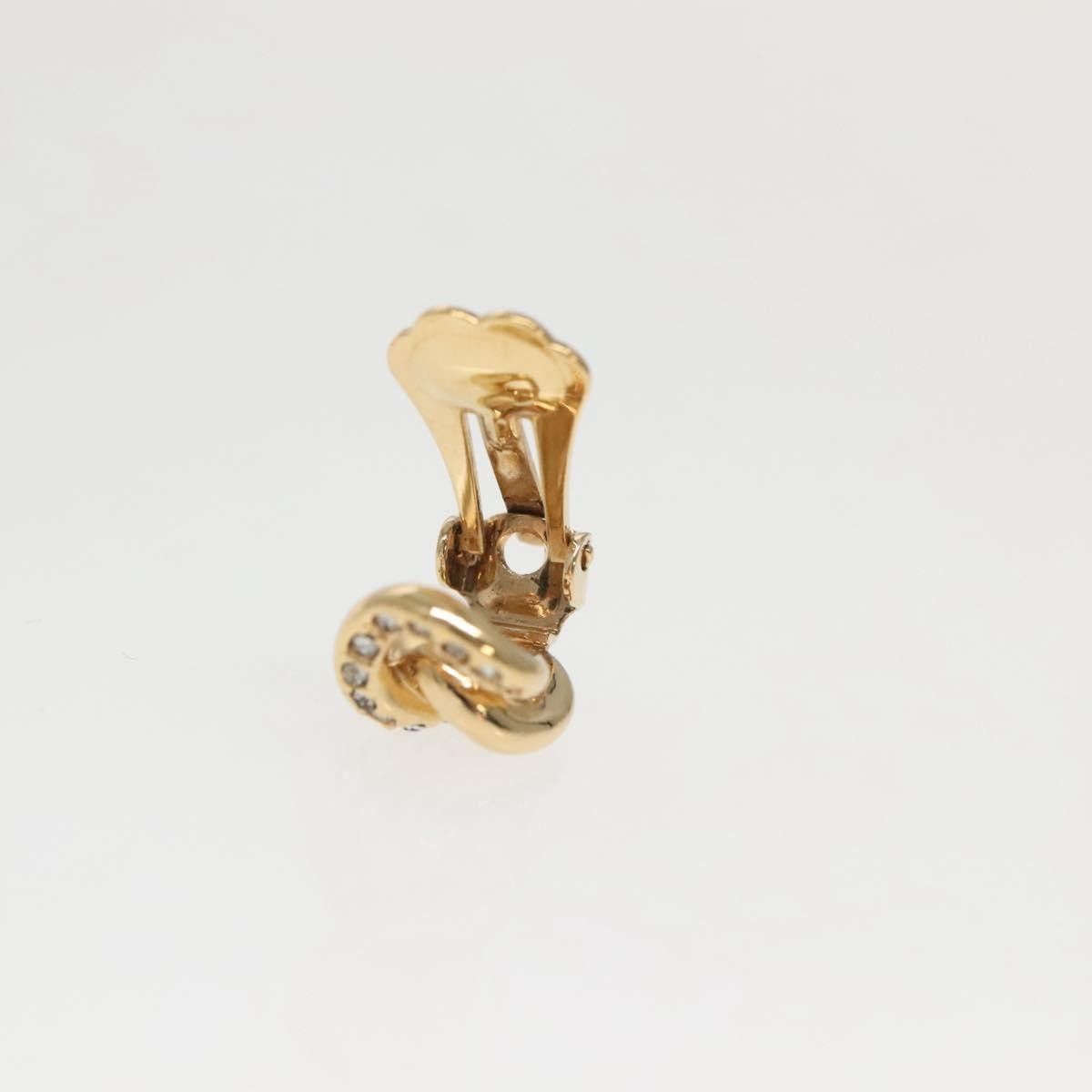 Dior Christian Dior Vintage Chain Link Clip-On Earrings Metal with Crystals Size ONE SIZE - 5 Thumbnail