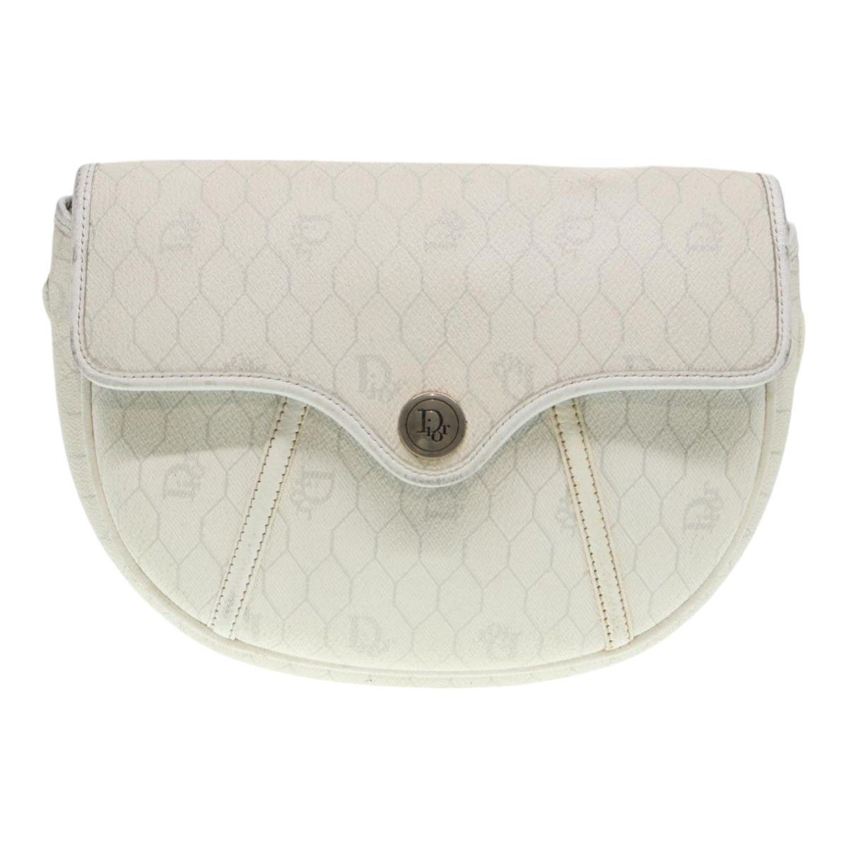 Dior Christian Dior Vintage Honeycomb Zip Pouch Coated Canvas Size ONE SIZE - 13 Thumbnail