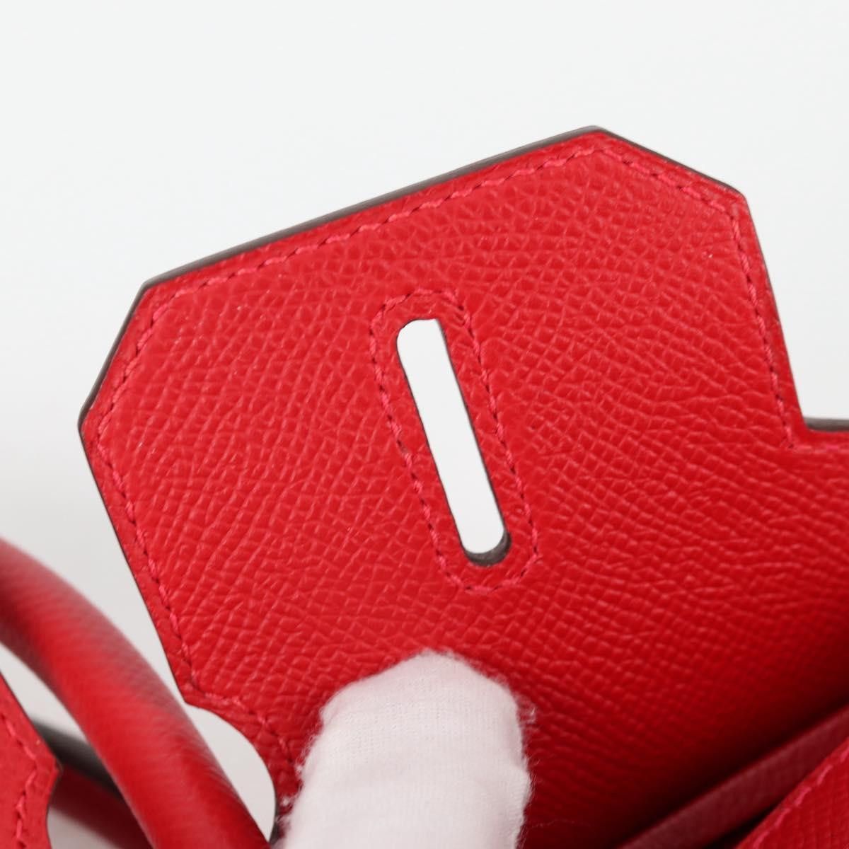 Hermes Hermes Birkin Handbag Red Epsom with Palladium Hardware Size ONE SIZE - 24 Thumbnail