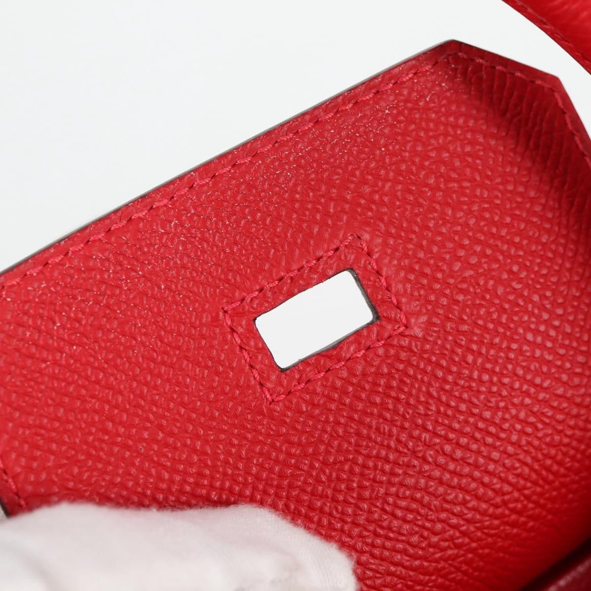 Hermes Hermes Birkin Handbag Red Epsom with Palladium Hardware Size ONE SIZE - 23 Thumbnail