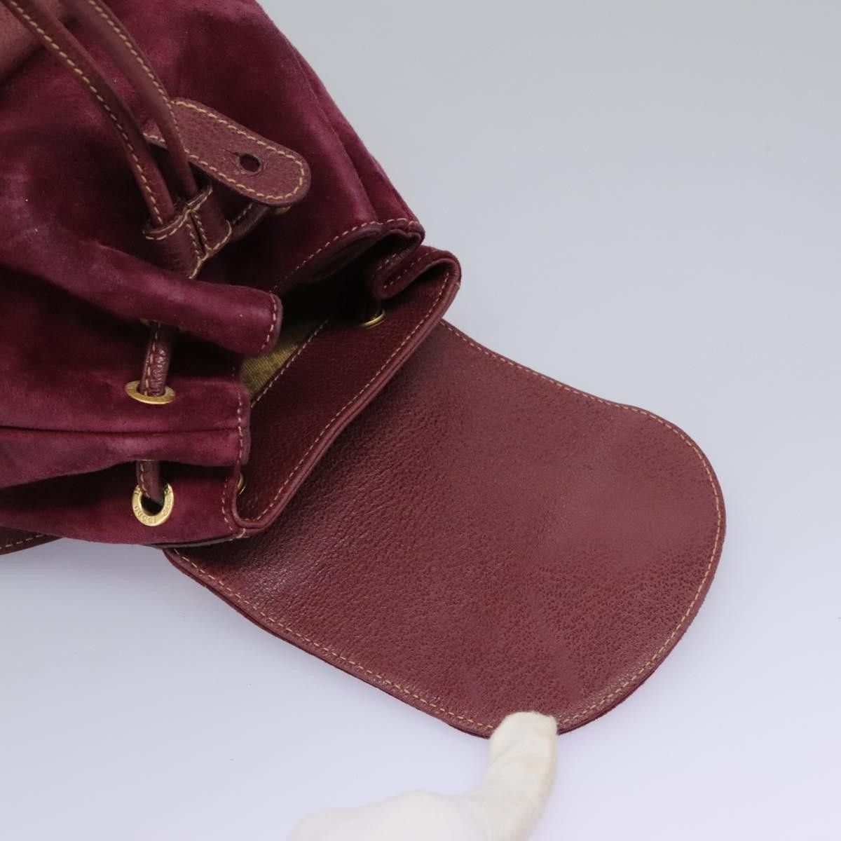 Gucci Gucci Vintage Bamboo Backpack Suede Size ONE SIZE - 22 Thumbnail