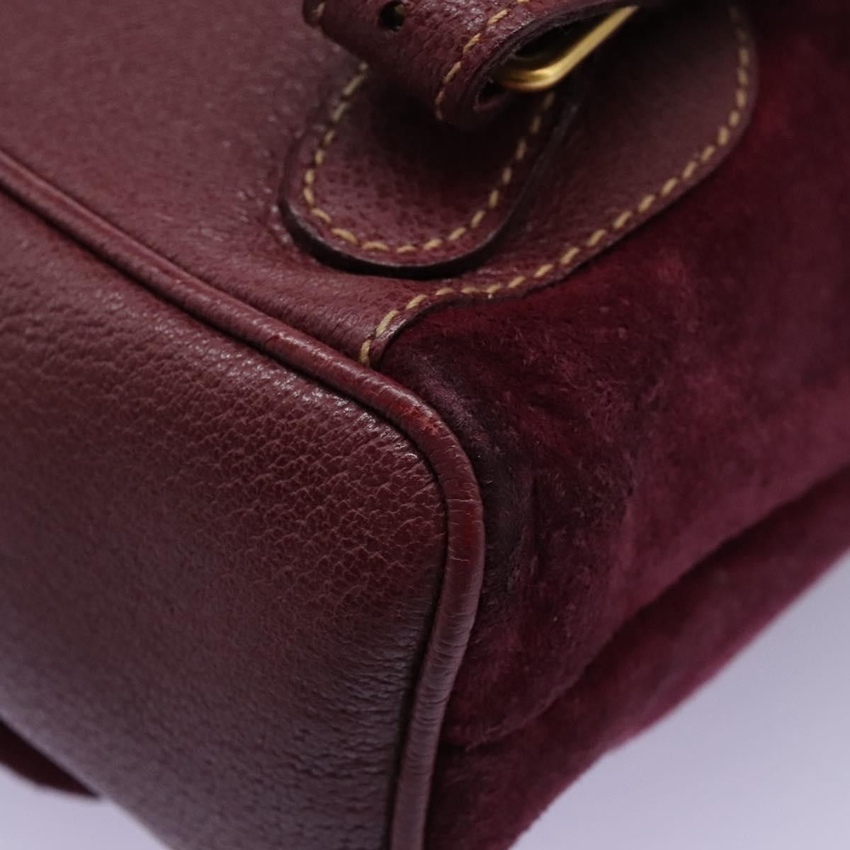 Gucci Gucci Vintage Bamboo Backpack Suede Size ONE SIZE - 9 Thumbnail