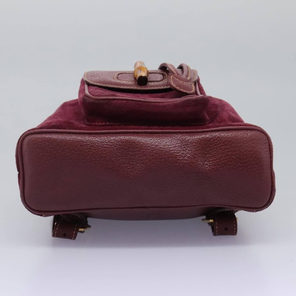 Gucci Gucci Vintage Bamboo Backpack Suede Size ONE SIZE - 14 Thumbnail