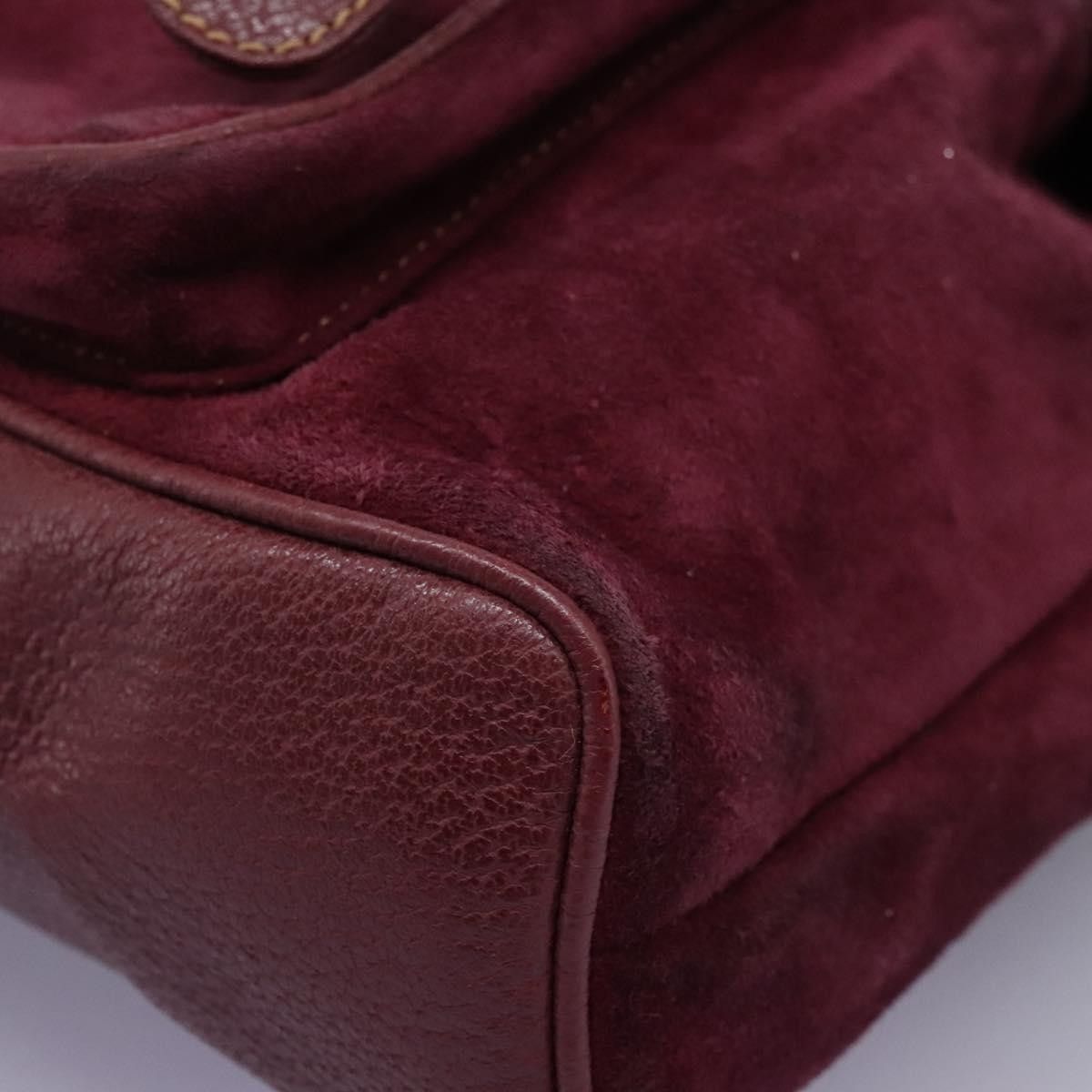 Gucci Gucci Vintage Bamboo Backpack Suede Size ONE SIZE - 12 Thumbnail