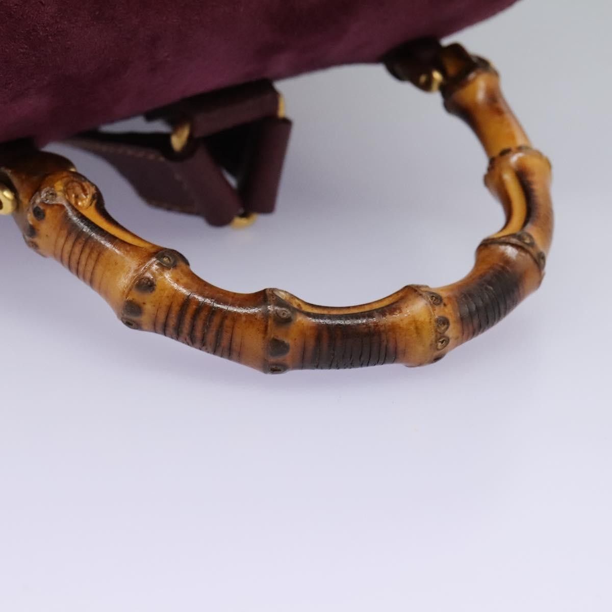 Gucci Gucci Vintage Bamboo Backpack Suede Size ONE SIZE - 15 Thumbnail