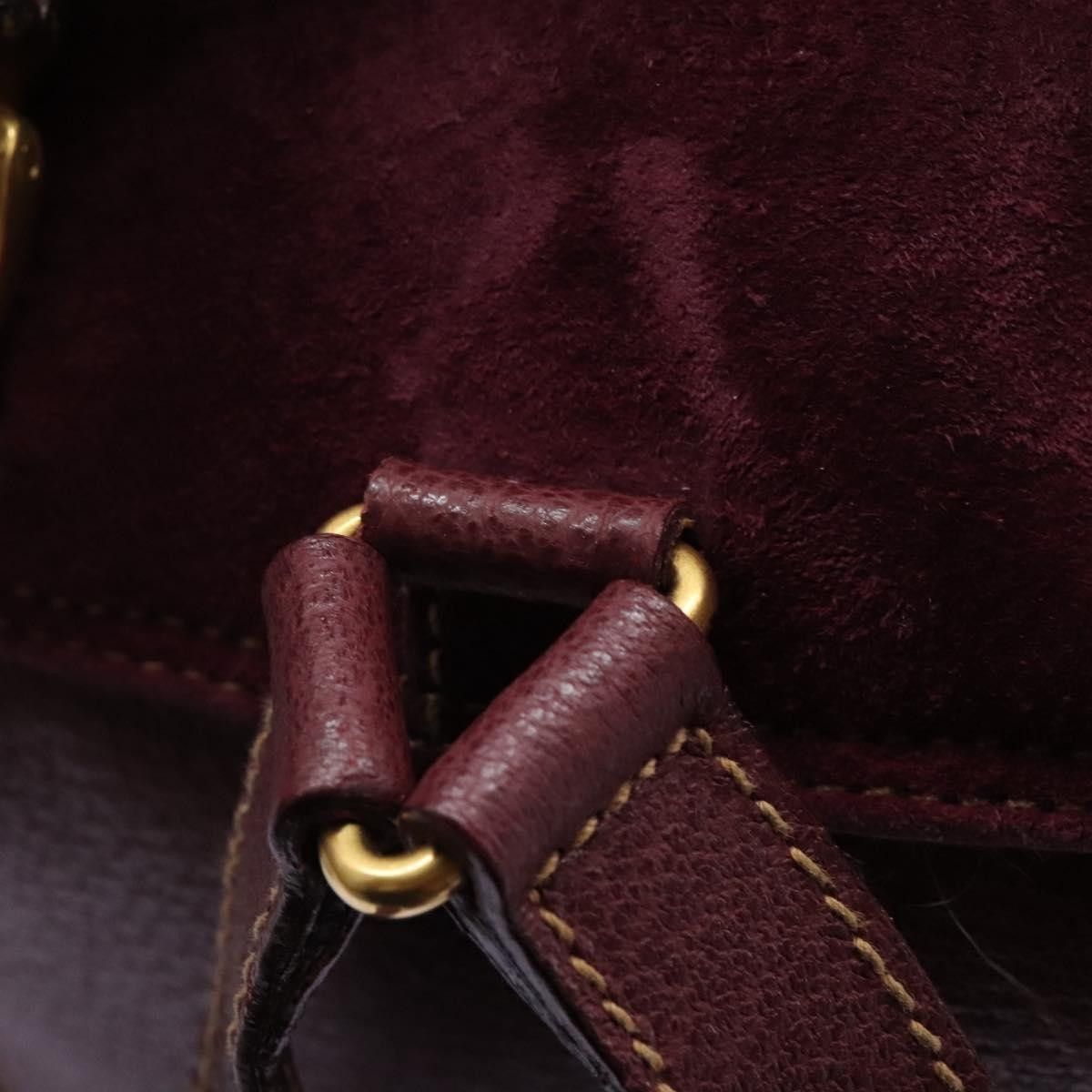 Gucci Gucci Vintage Bamboo Backpack Suede Size ONE SIZE - 20 Thumbnail