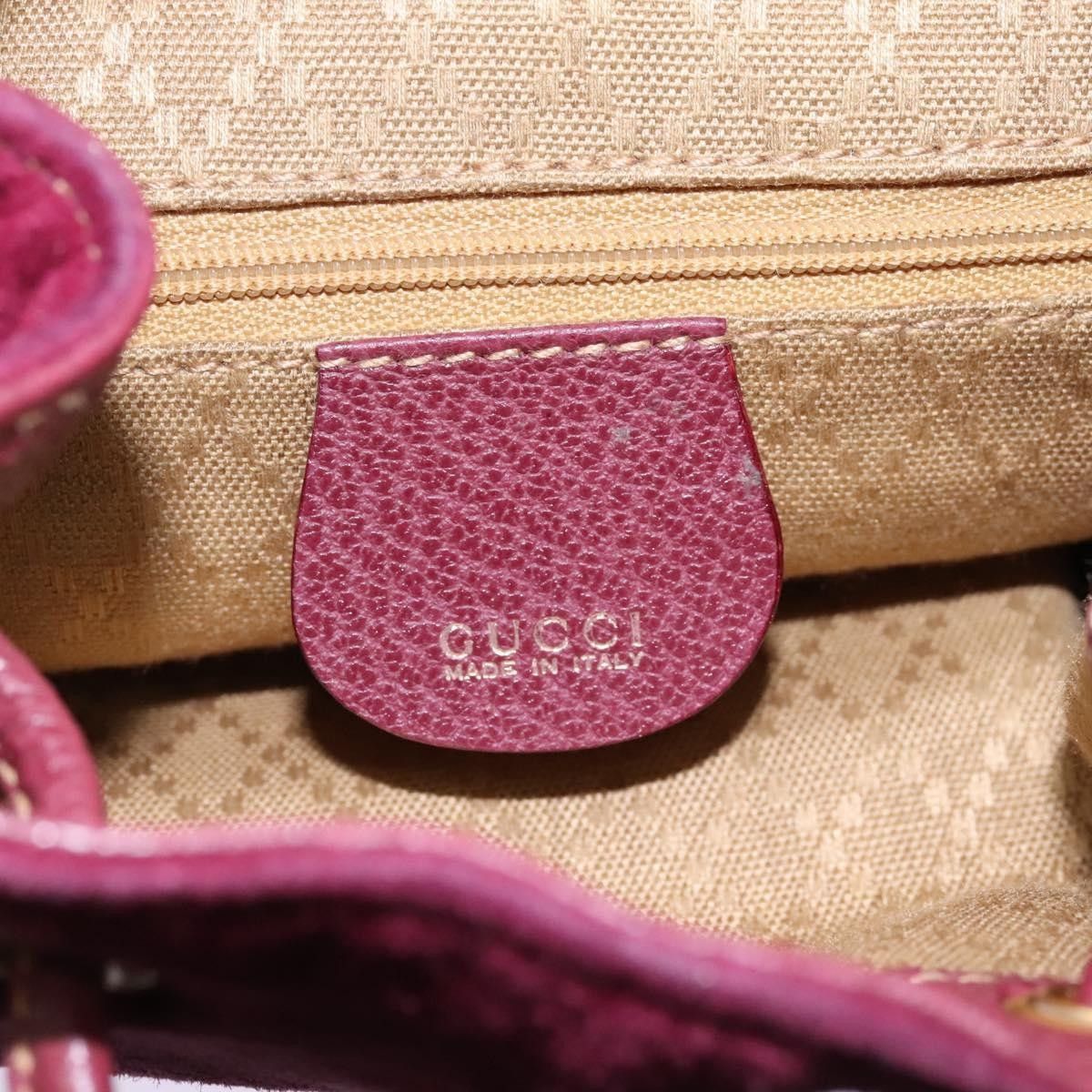 Gucci Gucci Vintage Bamboo Backpack Suede Size ONE SIZE - 6 Thumbnail