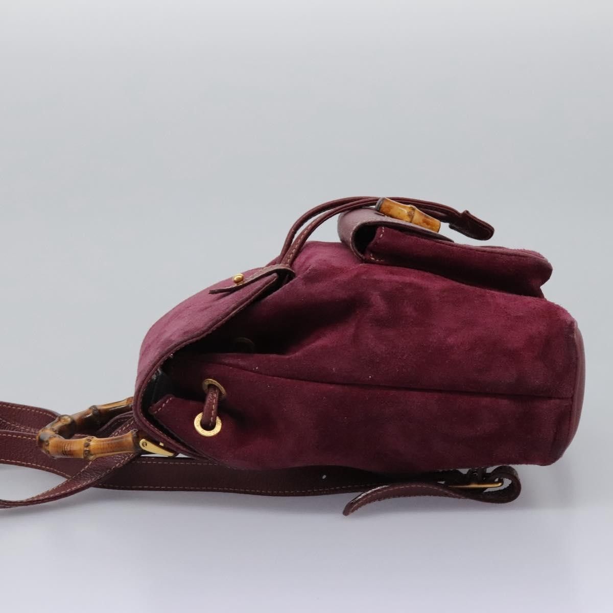 Gucci Gucci Vintage Bamboo Backpack Suede Size ONE SIZE - 3 Thumbnail