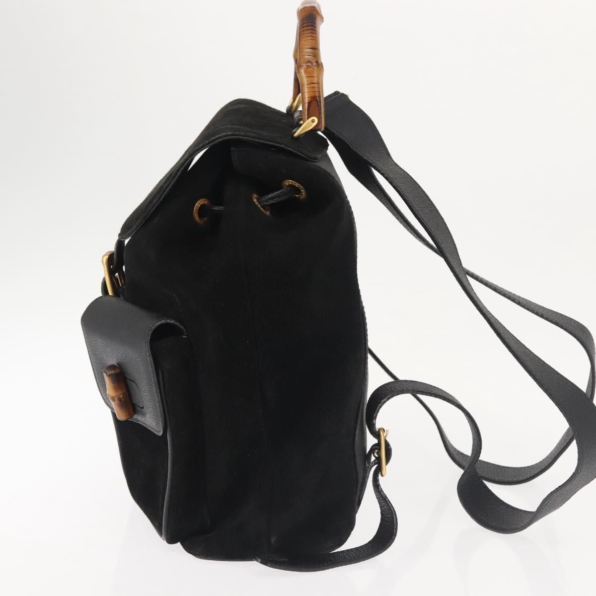 Gucci Gucci Vintage Bamboo Backpack Suede Size ONE SIZE - 3 Thumbnail