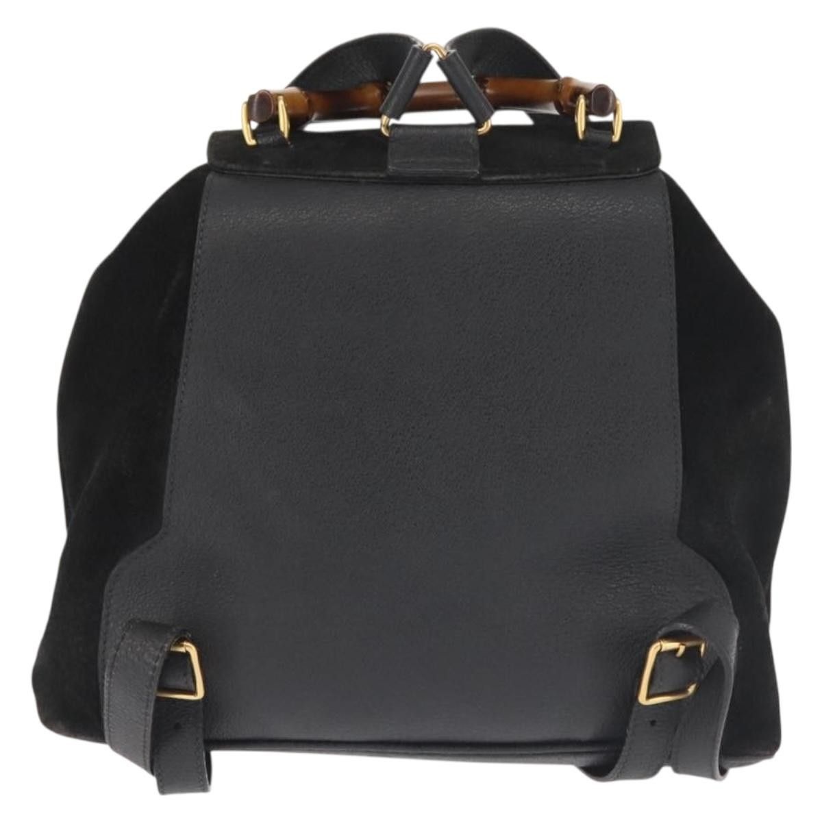 Gucci Gucci Vintage Bamboo Backpack Suede Size ONE SIZE - 2 Thumbnail