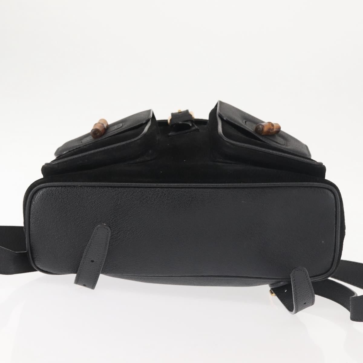 Gucci Gucci Vintage Bamboo Backpack Suede Size ONE SIZE - 15 Thumbnail