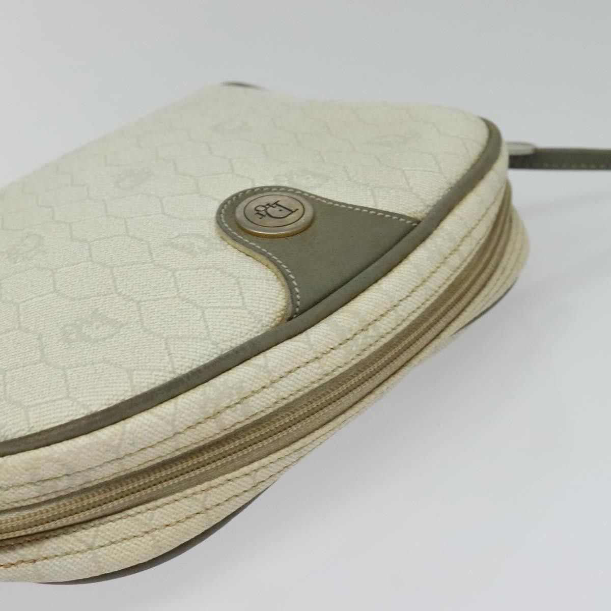 Dior Christian Dior Vintage Honeycomb Zip Pouch Coated Canvas Size ONE SIZE - 6 Thumbnail