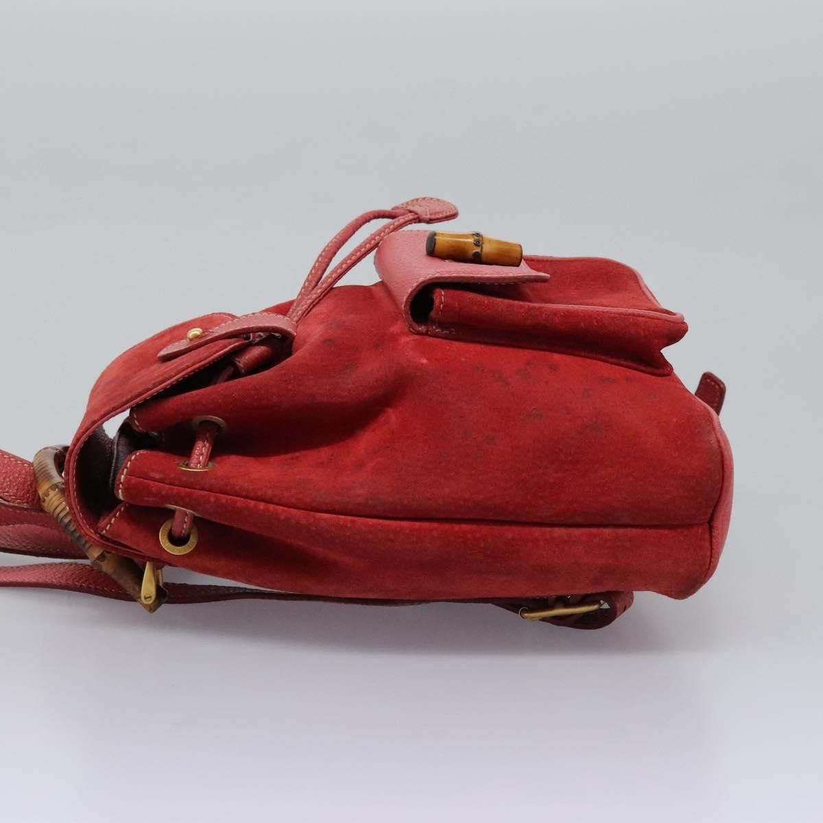 Gucci Gucci Vintage Bamboo Backpack Suede Size ONE SIZE - 3 Thumbnail