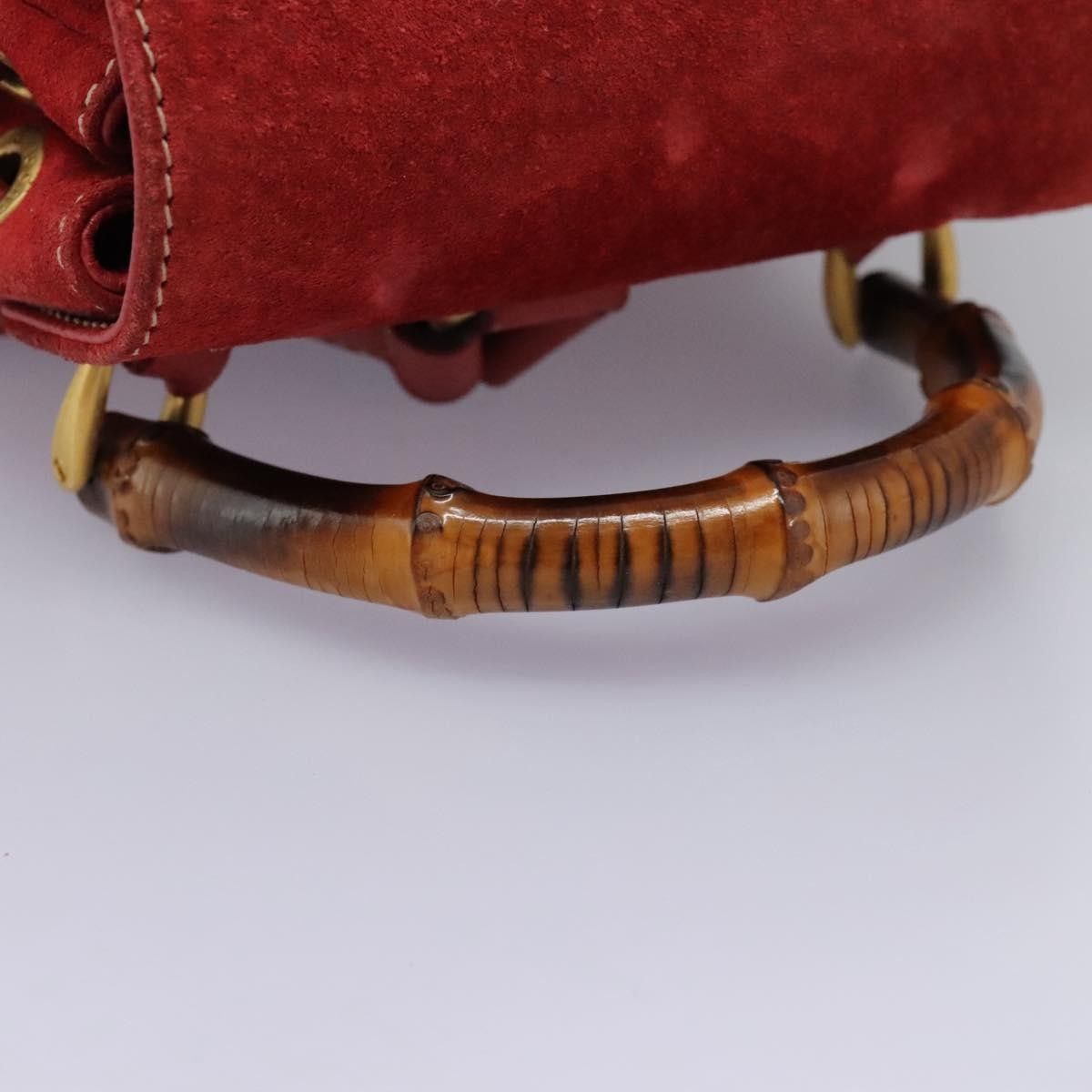 Gucci Gucci Vintage Bamboo Backpack Suede Size ONE SIZE - 15 Thumbnail