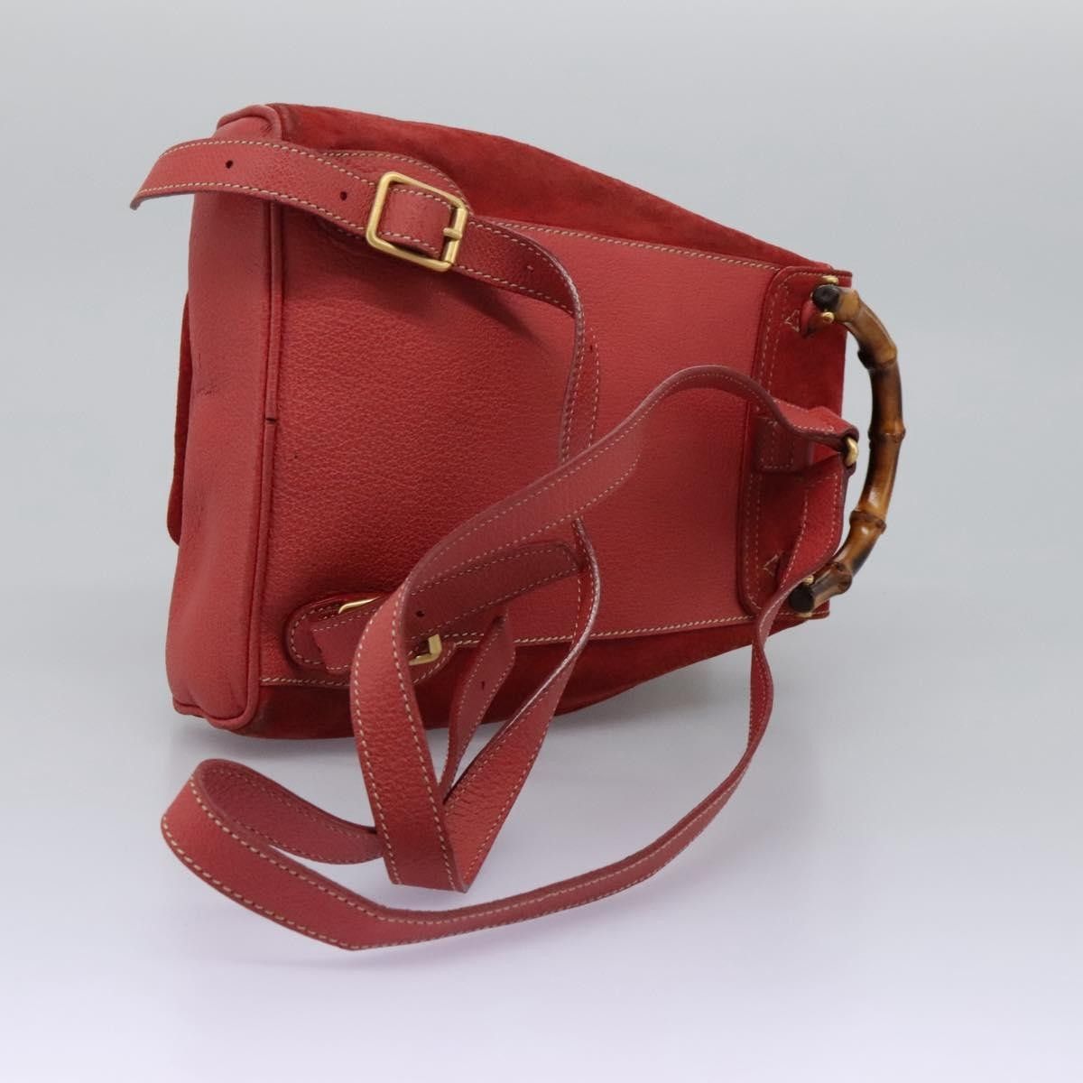 Gucci Gucci Vintage Bamboo Backpack Suede Size ONE SIZE - 16 Thumbnail