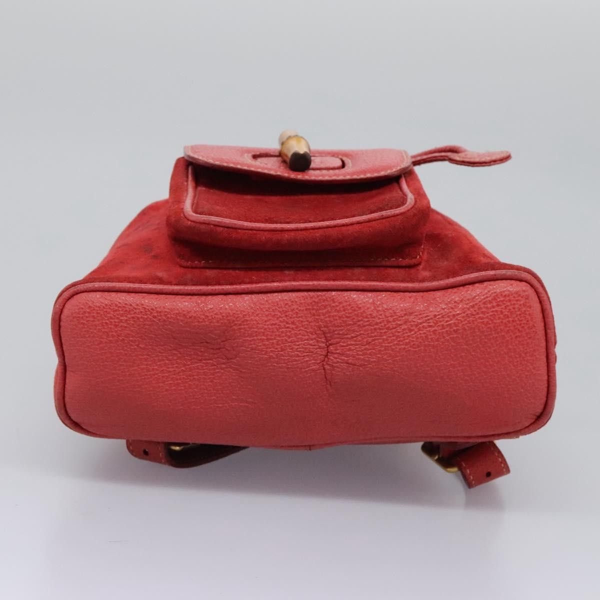 Gucci Gucci Vintage Bamboo Backpack Suede Size ONE SIZE - 14 Thumbnail