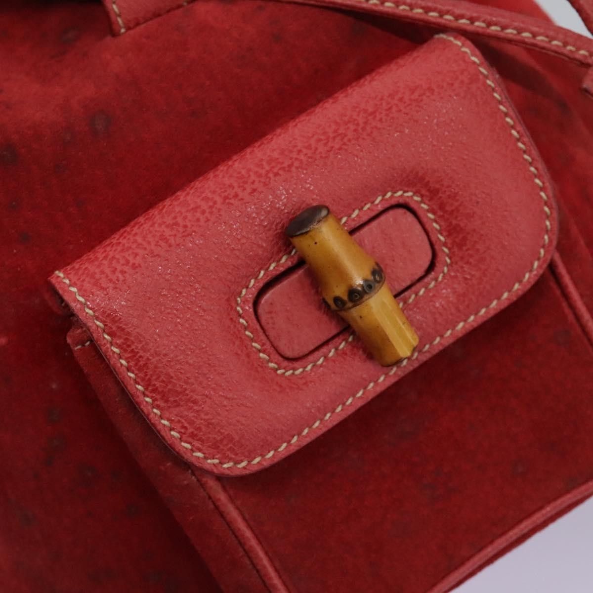 Gucci Gucci Vintage Bamboo Backpack Suede Size ONE SIZE - 13 Thumbnail