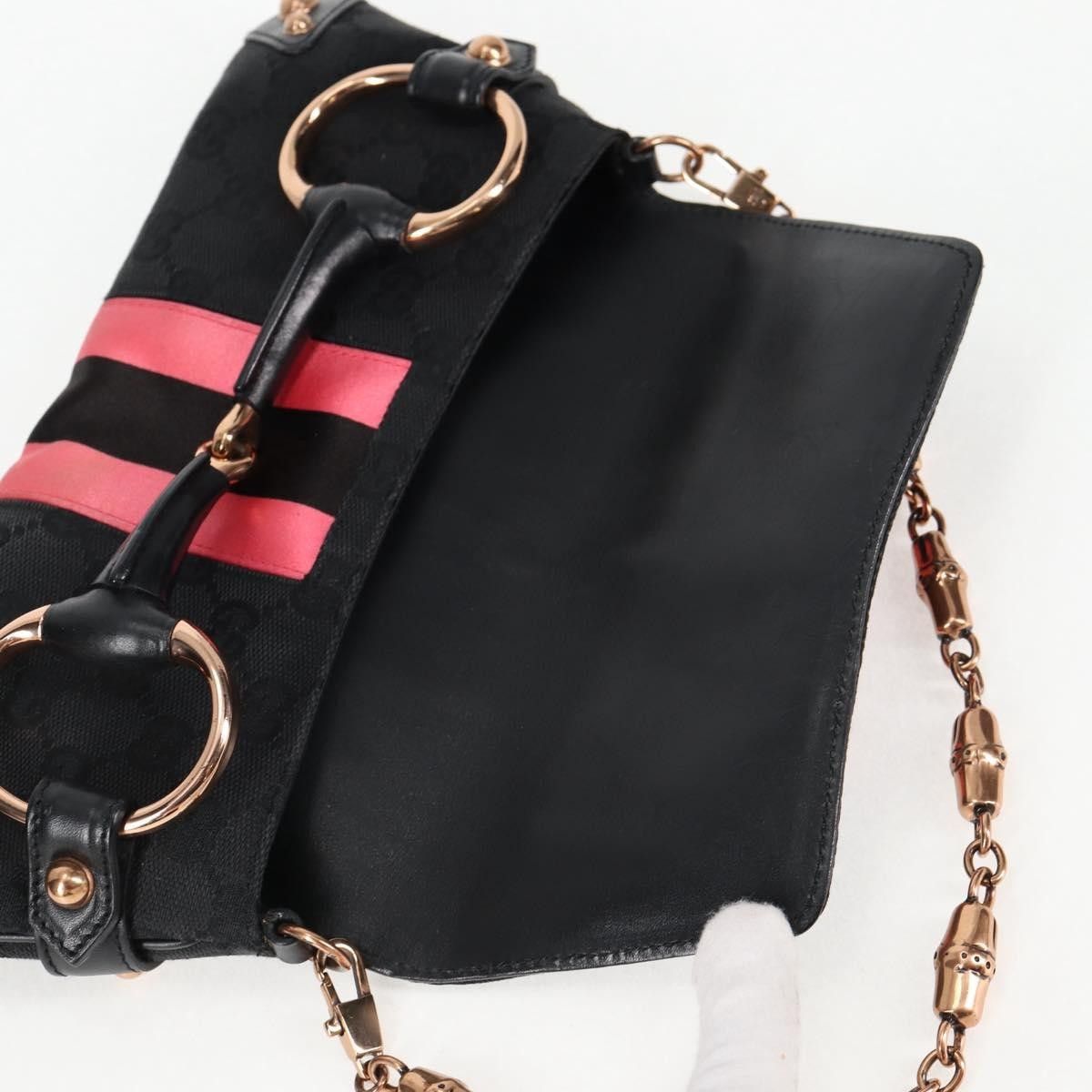 Gucci Gucci Horsebit Chain Clutch GG Canvas with Leather Size ONE SIZE - 19 Thumbnail