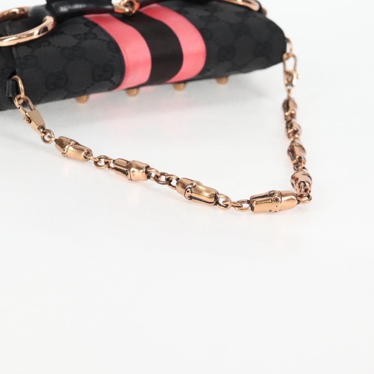 Gucci Gucci Horsebit Chain Clutch GG Canvas with Leather Size ONE SIZE - 8 Thumbnail