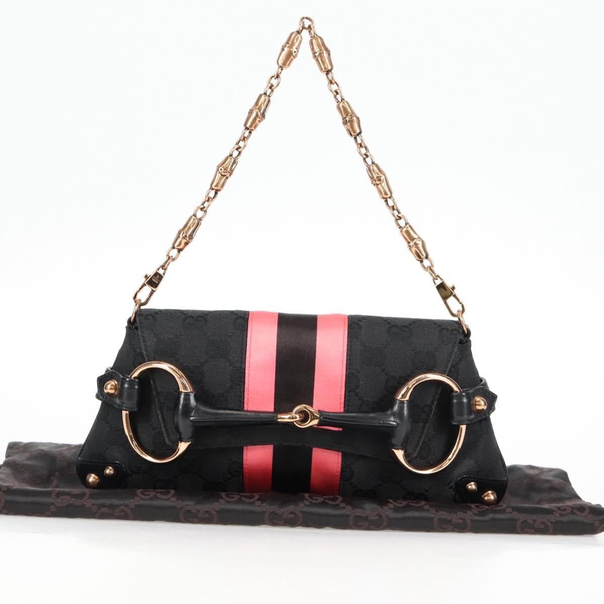 Gucci Gucci Horsebit Chain Clutch GG Canvas with Leather Size ONE SIZE - 16 Thumbnail