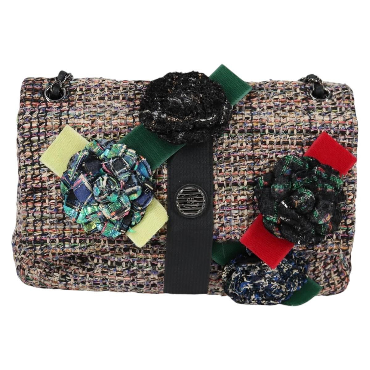 Chanel Chanel Camellia Flap Shoulder Bag Tweed Size ONE SIZE - 19 Thumbnail