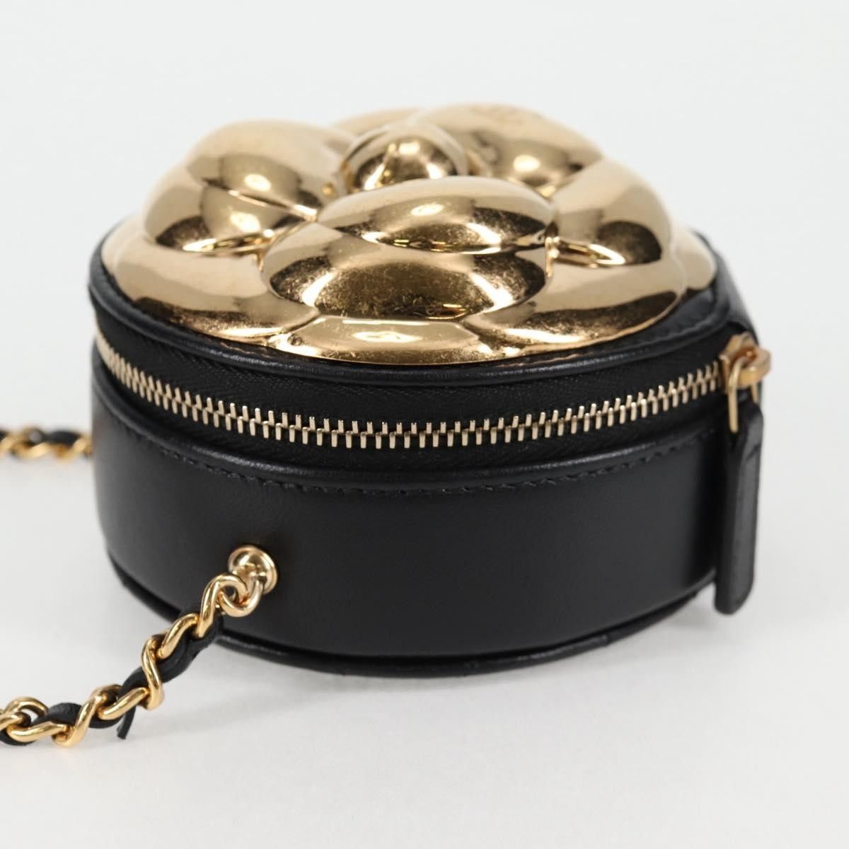 Chanel Chanel Round Camellia Coin Purse Leather Size ONE SIZE - 3 Thumbnail