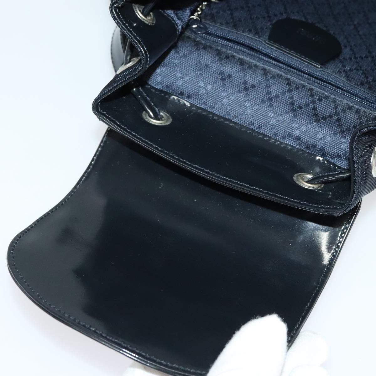 Gucci Gucci Vintage Bamboo Backpack Nylon and Patent Leather Size ONE SIZE - 17 Thumbnail