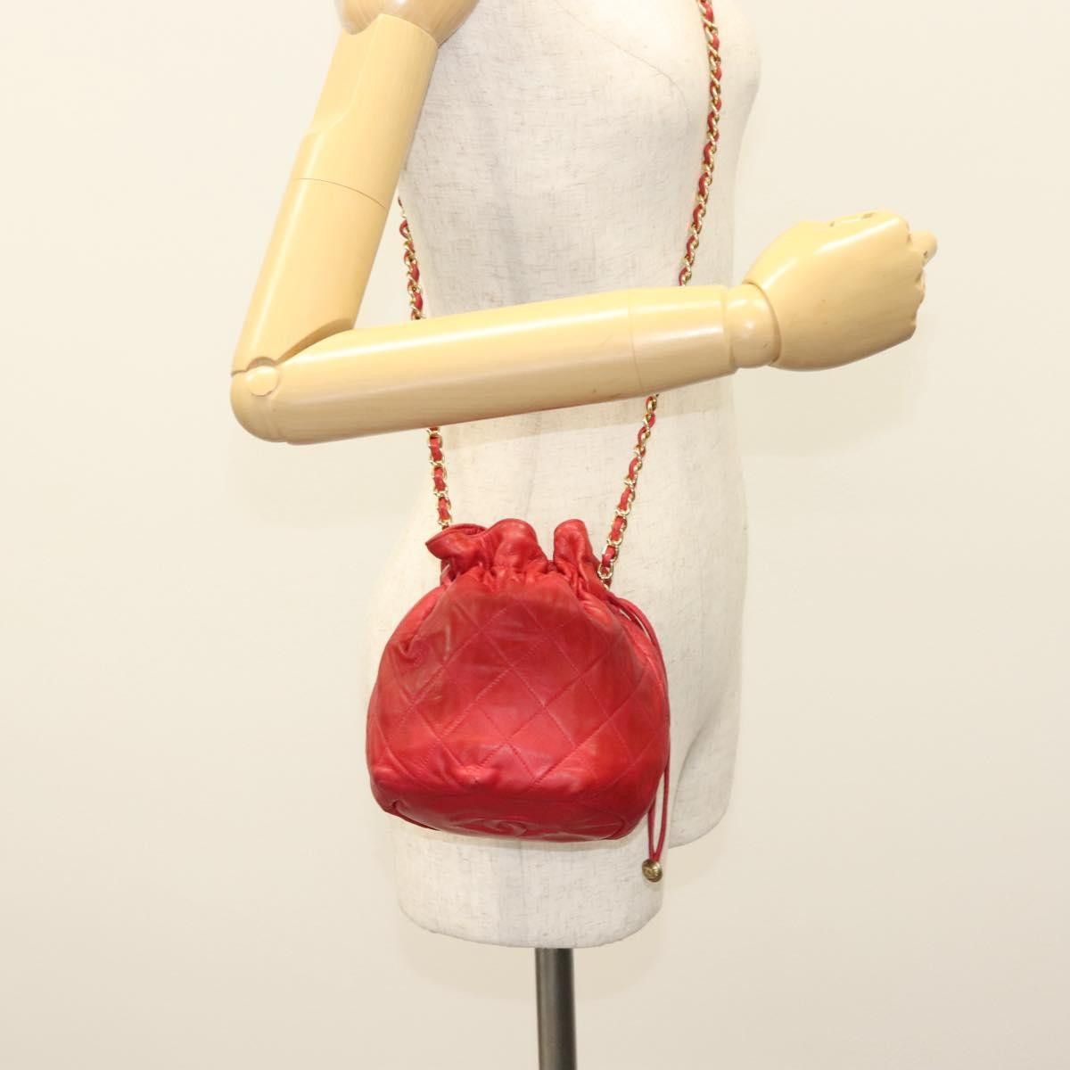Chanel Chanel Drawstring Bucket Bag Lambskin Size ONE SIZE - 13 Thumbnail