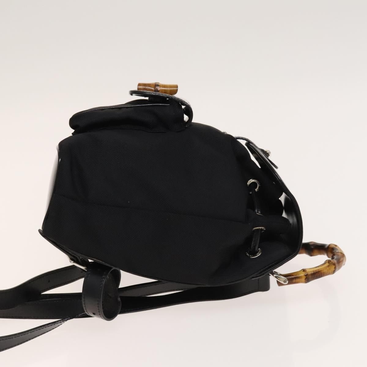 Gucci Gucci Vintage Bamboo Backpack Nylon and Patent Leather Size ONE SIZE - 3 Thumbnail