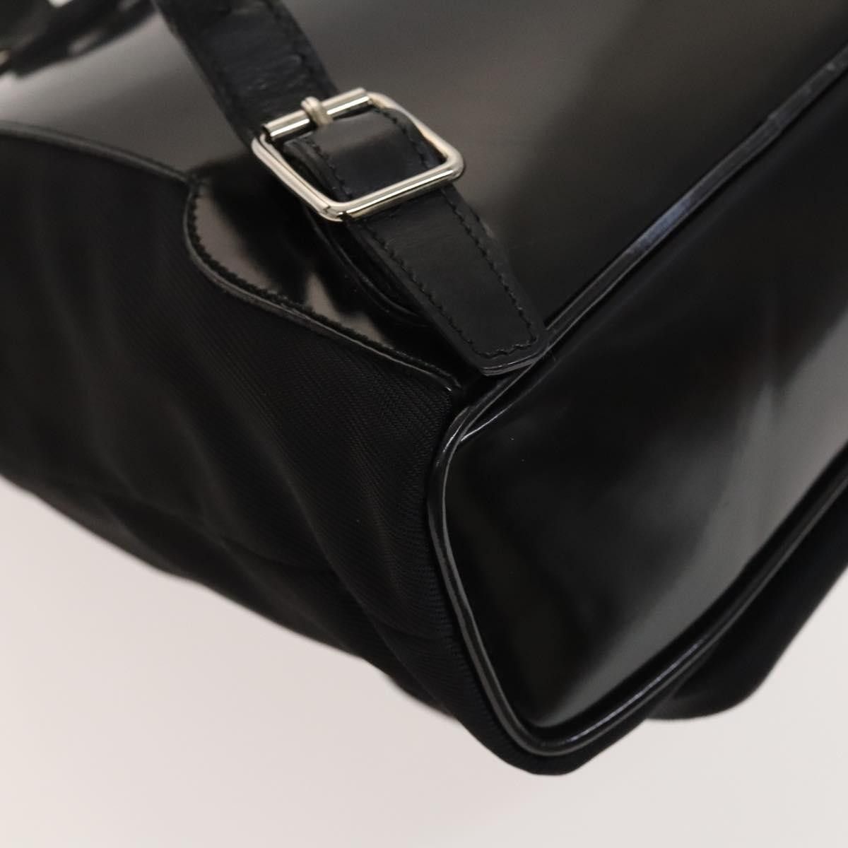 Gucci Gucci Vintage Bamboo Backpack Nylon and Patent Leather Size ONE SIZE - 10 Thumbnail